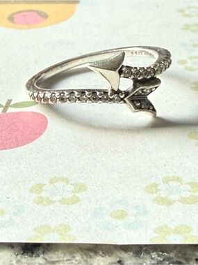 Pandora Silver Arrow Wrap Ring - Size 9